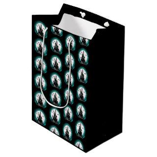 Haunted House Full Moon Bats Happy Halloween Medium Gift Bag