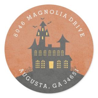 Haunted House Halloween Return Address Label