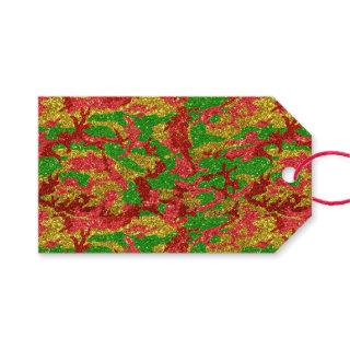 Haus Of Camo Gold Xmas Pattern Gift Tags