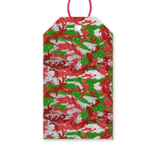 Haus Of Camo Silver Xmas Pattern Gift Tags