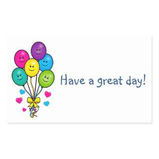 Have a Great Day Sticker with Balloons