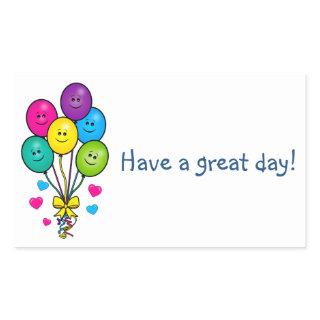 Have a Great Day Sticker with Balloons