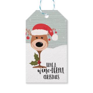 have a wonderful christmas wine-derful funny wine gift tags