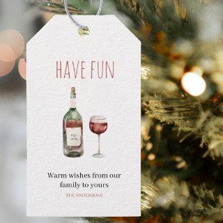 Have Fun | Christmas Drink  Gift Tags
