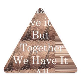 Have it all Giraffe Safari  Hakuna Matata woven so Triangle Sticker