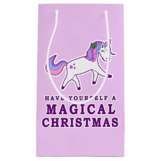 Have Yourself a Magical Christmas Unicorn Small Gift Bag