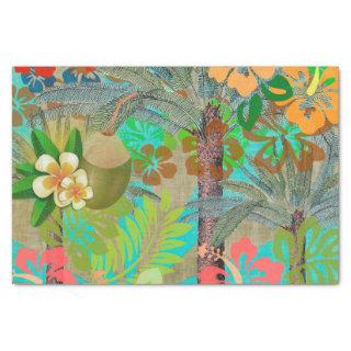 Hawaii Flower Hula Vintage Floral Graphic Tissue Paper