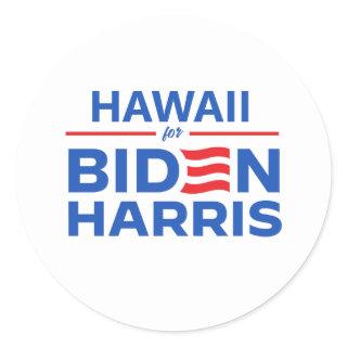 Hawaii for Biden Harris Classic Round Sticker