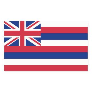 Hawaii/Hawaiian State Flag, United States Rectangular Sticker