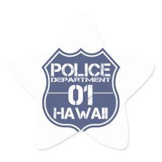 Hawaii Police Department Shield 01 Star Sticker