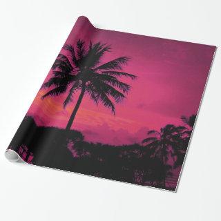 Hawaiian Exotic Palm Tree Silhouette