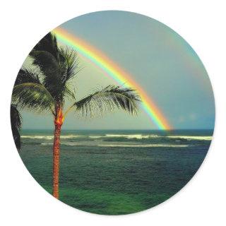 Hawaiian Rainbow  Classic Round Sticker