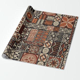 Hawaiian style tapa tribal fabric abstract patchwo