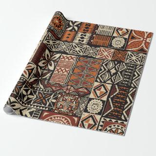 Hawaiian style tapa tribal fabric abstract patchwo