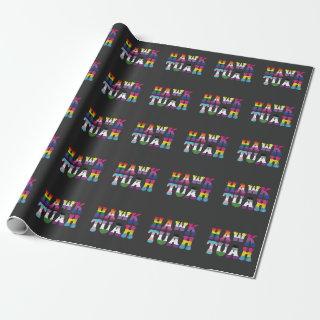 Hawk Tuah Funny LGBTQ Rainbow Flag Ally Trans
