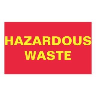 Hazardous Waste Sign Rectangular Sticker