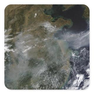 Haze across the North China Plain Square Sticker