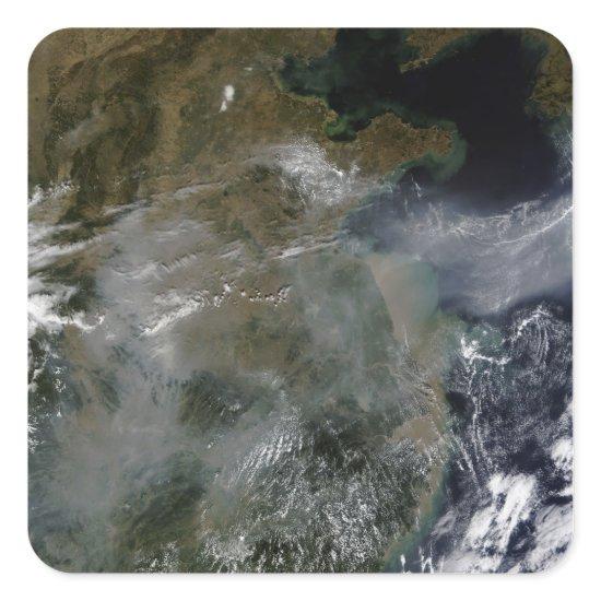 Haze across the North China Plain Square Sticker