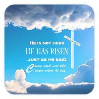 He is risen God's love Bible Christian sky sticker