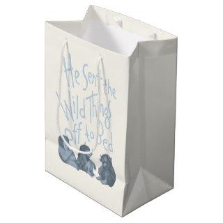 He Sent the Wild Things Off to Bed - Blue Medium Gift Bag