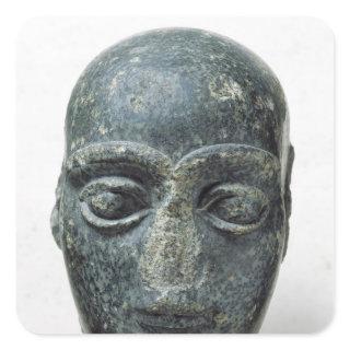 Head of a man square sticker