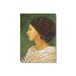 Head of a Mulatto Woman, 1861 (oil on paper laid o Canvas Print