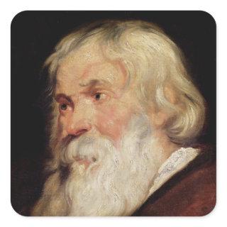 Head of an Old Man Square Sticker