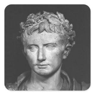 Head of Emperor Augustus Square Sticker