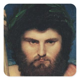Head of Jupiter, study for Jupiter and Thetis Square Sticker