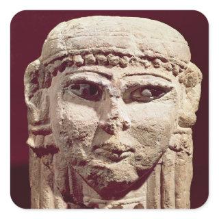Head of the goddess Ishtar, from Amman, Jordan Square Sticker