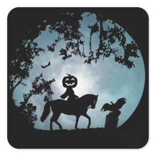 Headless Horseman with Jack O Lantern Head Sticker