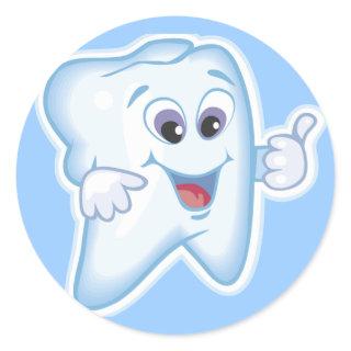 Healthy Happy Teeth Classic Round Sticker