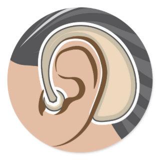 Hearing Aid Classic Round Sticker