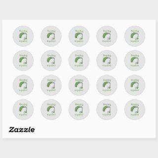 Hearing impaired classic round sticker