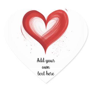 Heart In Heart, Customize With Your Own Text,  Heart Sticker