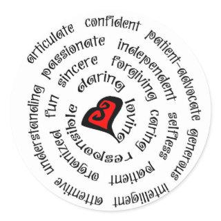 heart nurse copy classic round sticker