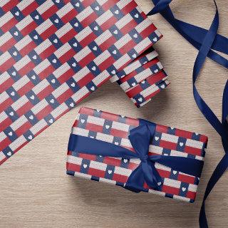 Heart Patterned Texas State Flag