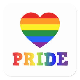Heart Pride Square Sticker
