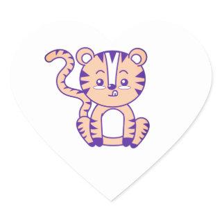 Heart Stickers with cat