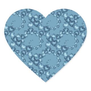 Heart Swirls,Light Blue-HEART STICKER