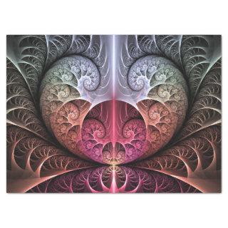 Heartbeat, Abstract Surreal Fantasy Fractal Art Tissue Paper