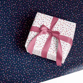 Hearts and sprinkles pink navy Valentine's Day  Sheets