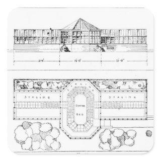 Heating system for a Hothouse, Conservatory and Gr Square Sticker
