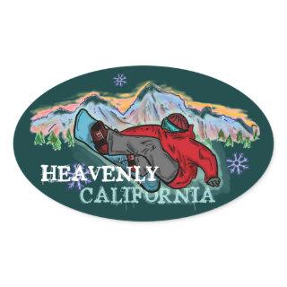 Heavenly California snowboarder shred stickers