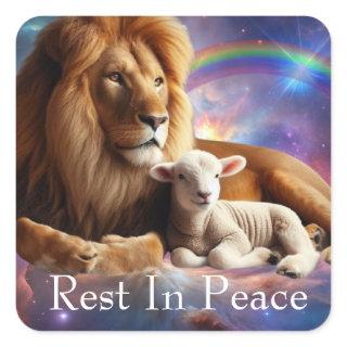 Heavenly Rest In Peace Animal Stickers