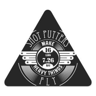 heavy things that fly triangle sticker