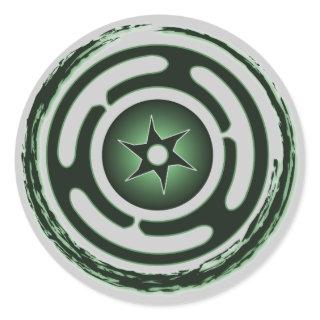 Hecate's Wheel (Green) Stickers