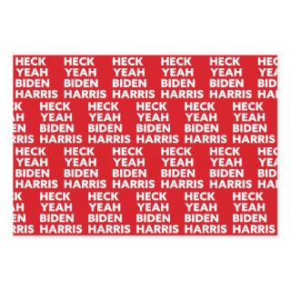 Heck Yeah Biden Harris Custom Colors Red  Sheets
