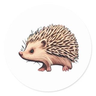 Hedgehog Classic Round Sticker