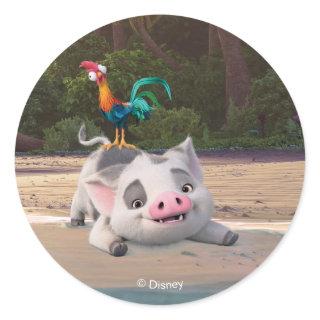 Heihei and Pua Playtime Classic Round Sticker